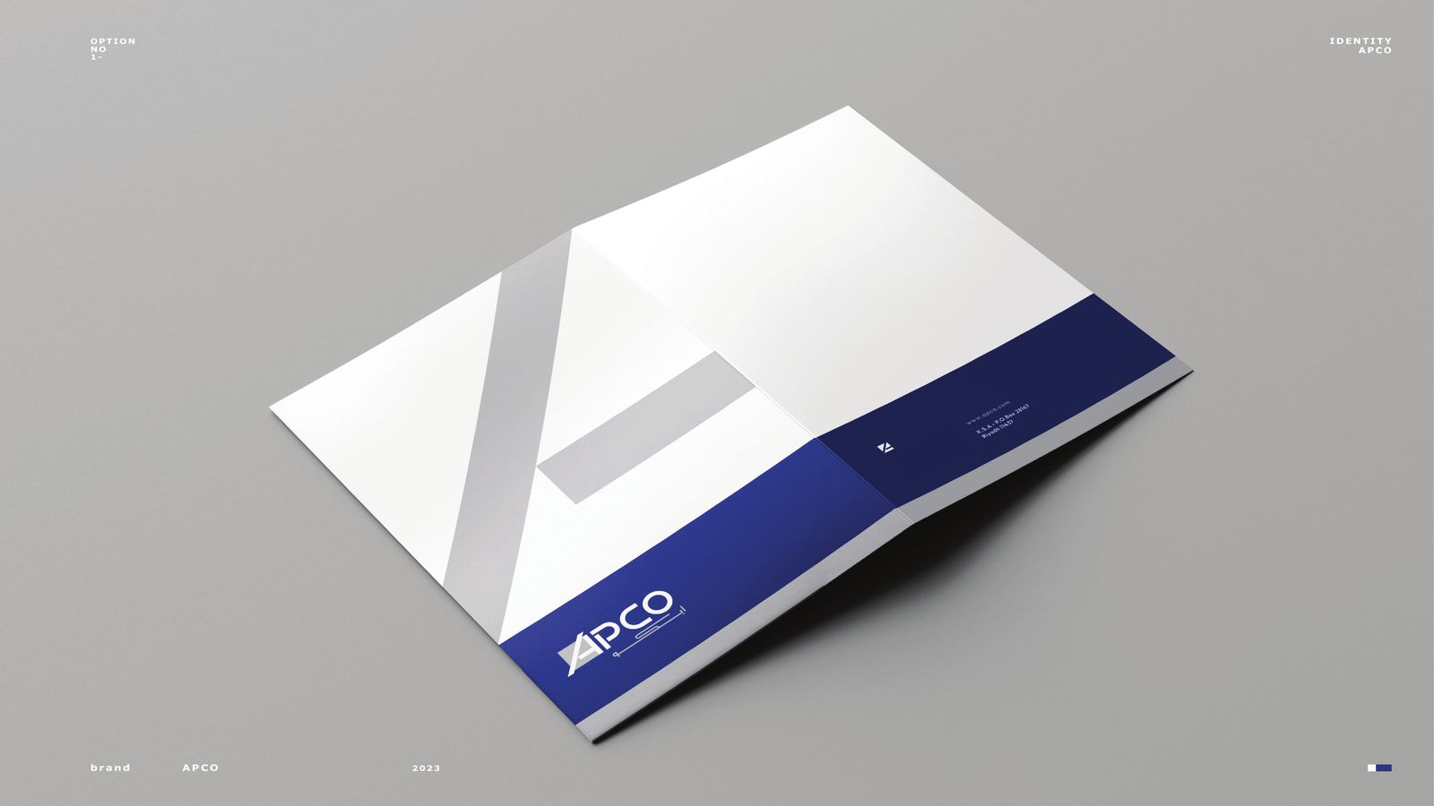 تصميم فولدر ملفات بهوية APCO البصرية