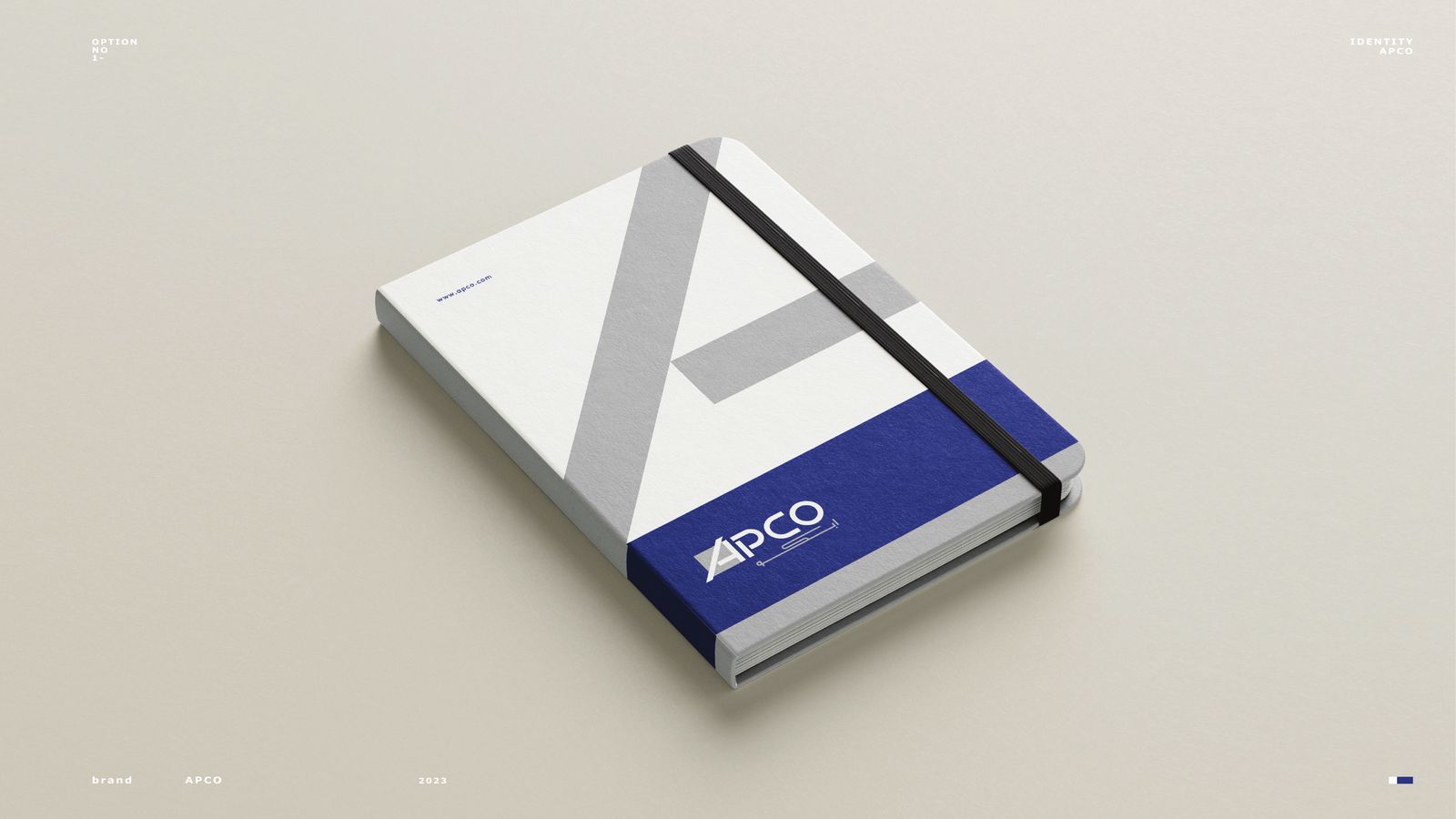 تصميم غلاف نوت بوك بهوية APCO البصرية