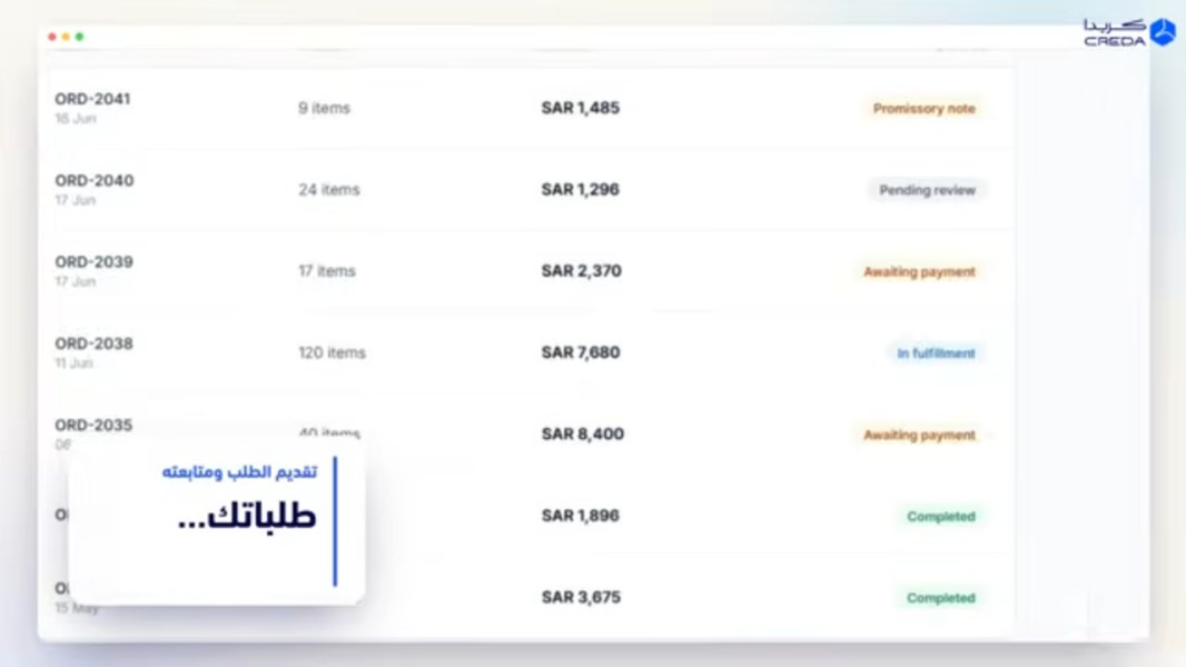 لقطة من فيديو كريدا للمشترين التجاريين من إنتاج هين