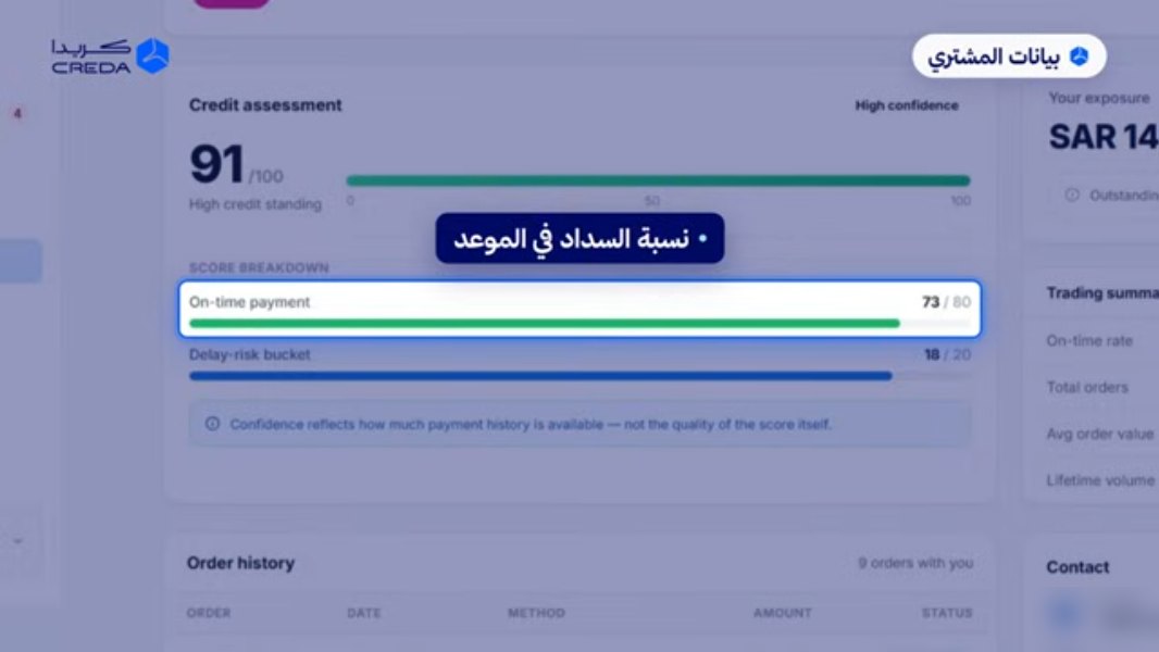 لقطة من فيديو منصة كريدا للموردين من إنتاج هين
