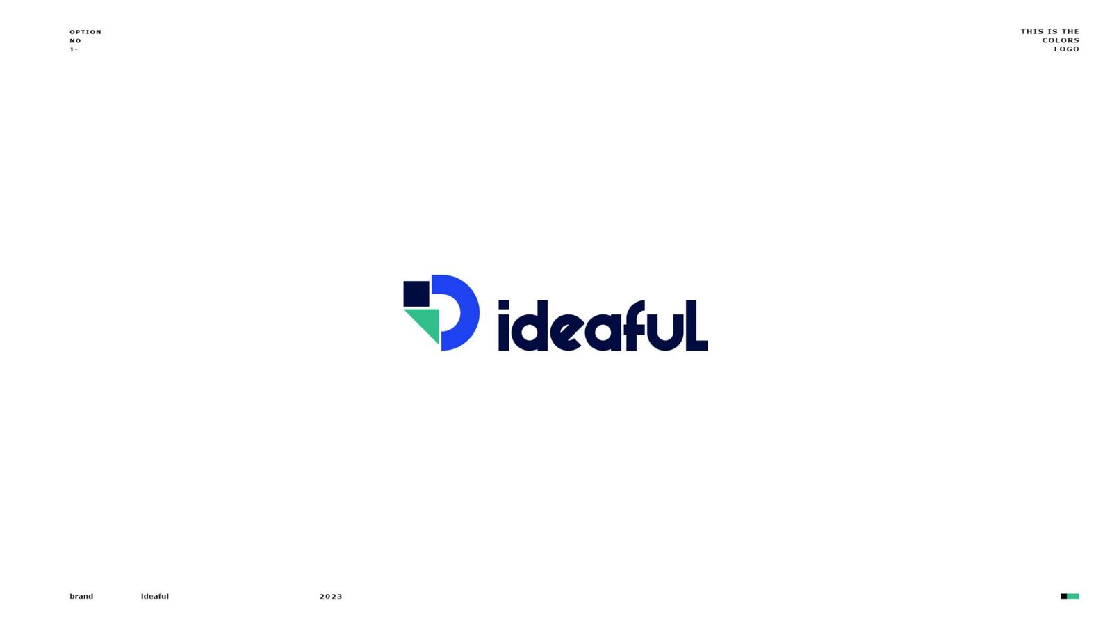 شعار IDEaful بالألوان على خلفية بيضاء