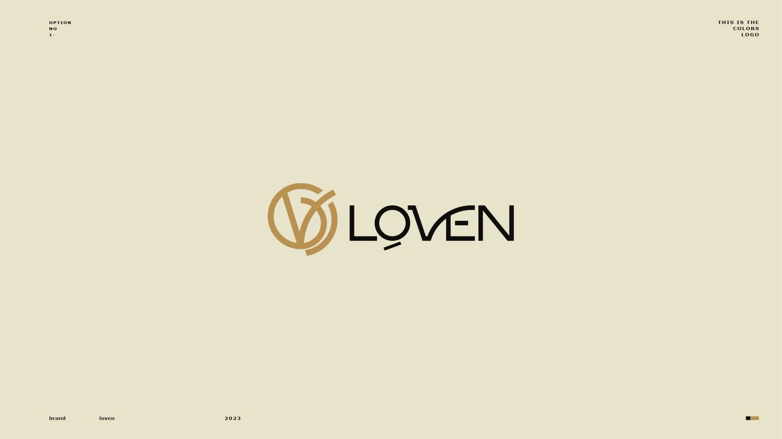 شعار LOVEN على خلفية أوف وايت