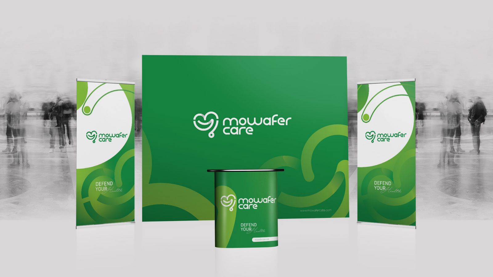جناح معرض بهوية موفر كير Mowafer Care البصرية