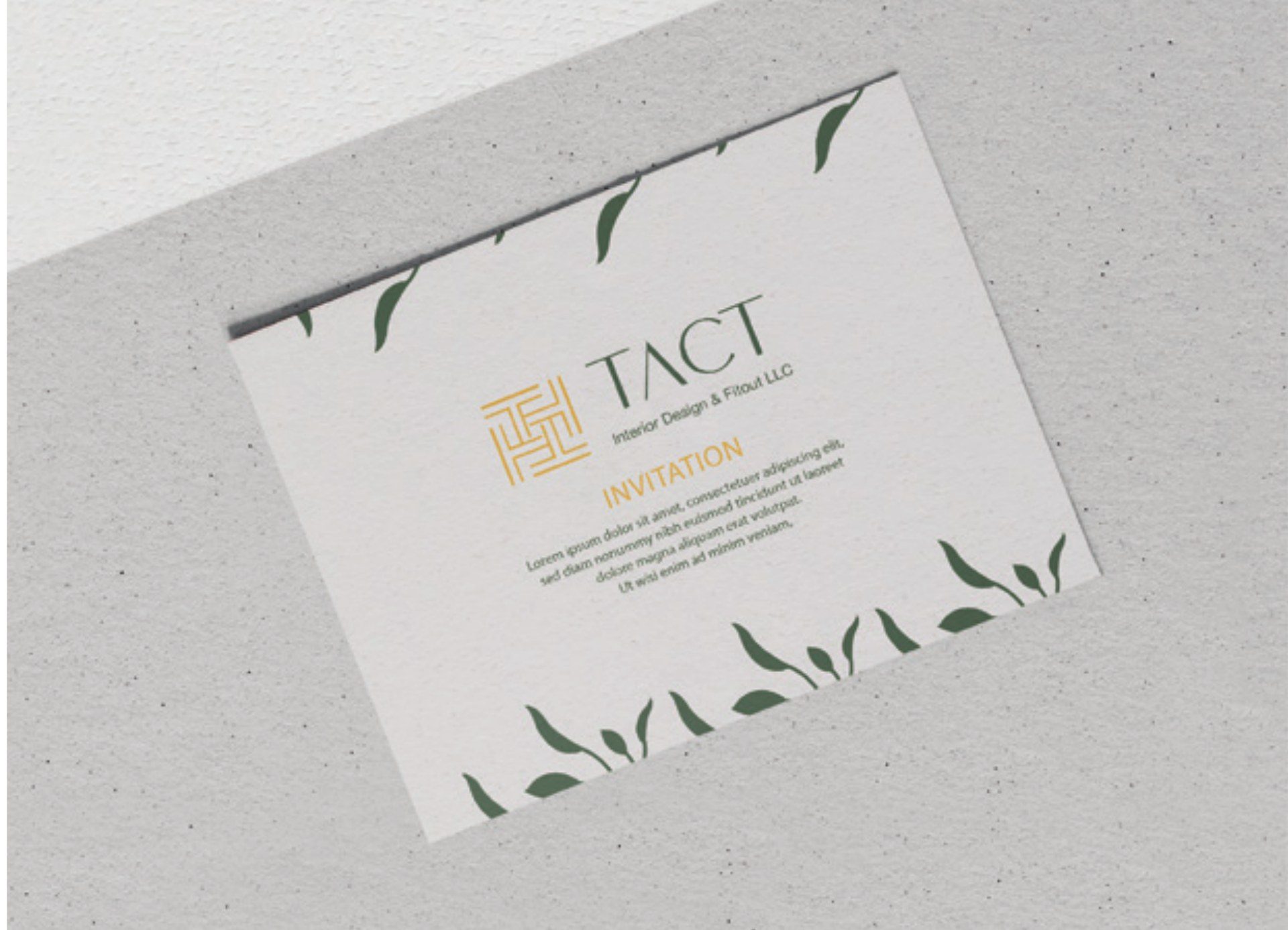 هوية TACT البصرية للتصميم الداخلي