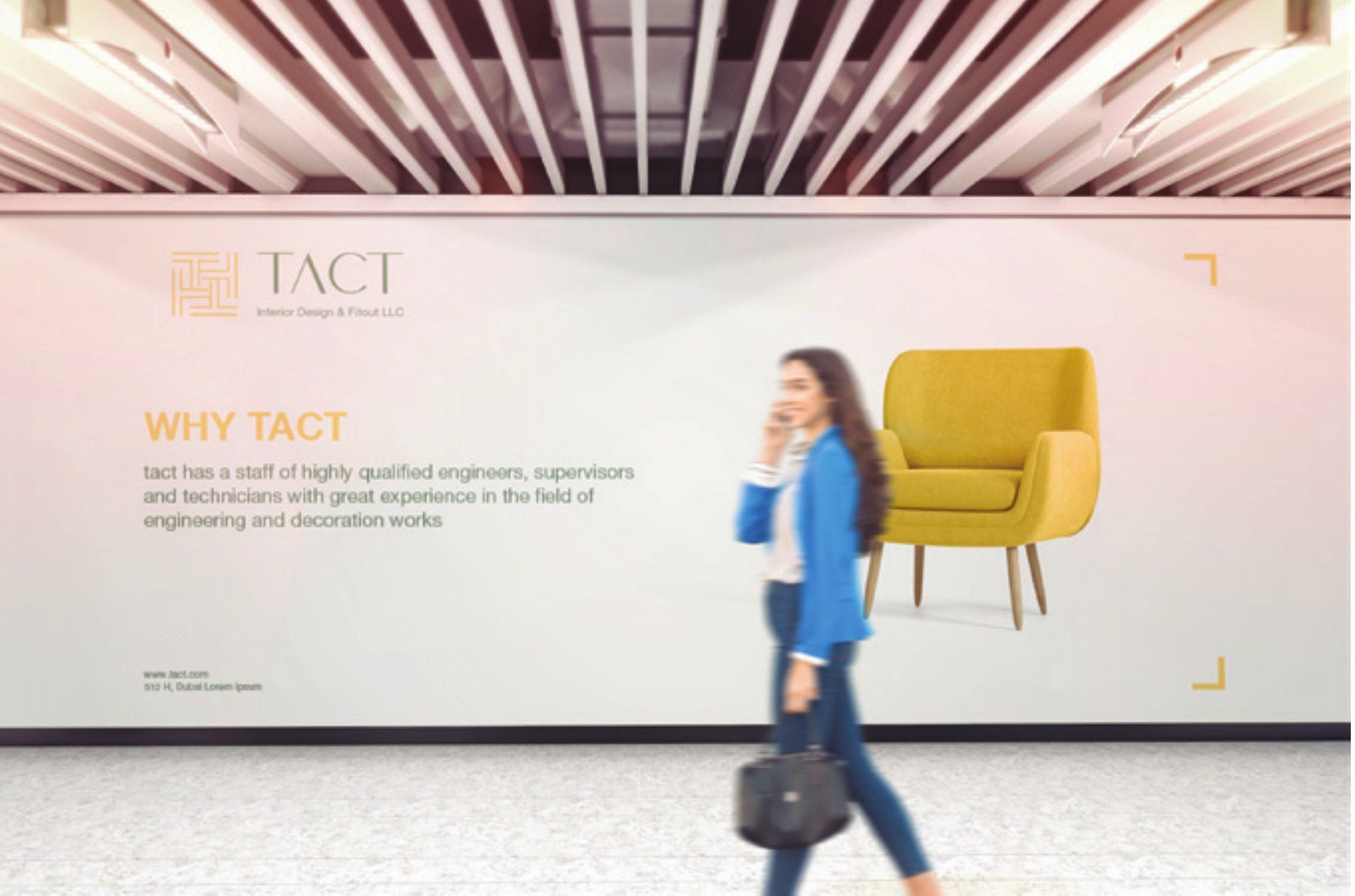 هوية TACT البصرية للتصميم الداخلي